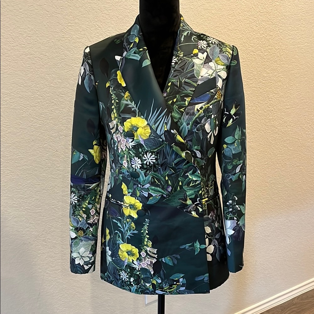 Ted Baker Green and Yellow Floral Suit Jacket